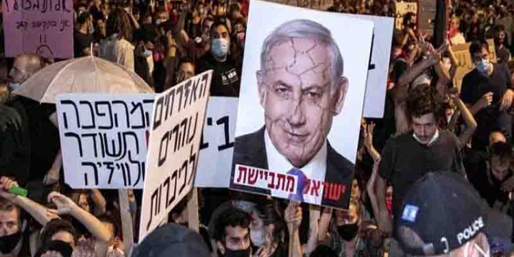 11-ci həftədə Netanyahu əleyhinə geniş miqyaslı nümayişlər