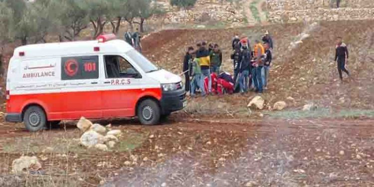 Nablusda sionist hərbiçiləri tərəfindən fələstinlilərin yürüşünün yatızdırılması