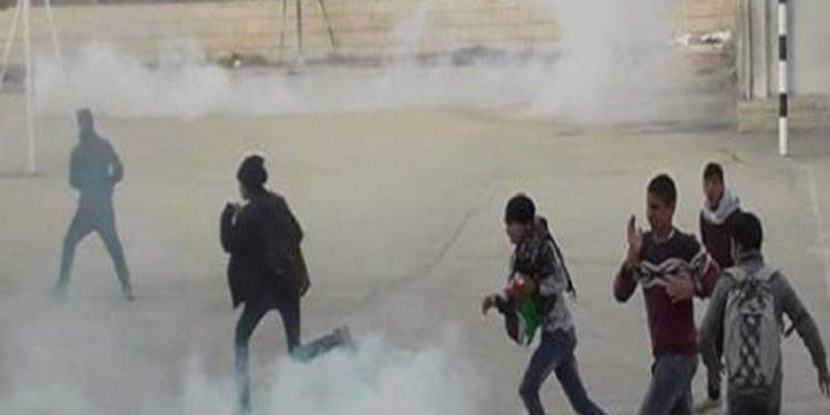 Sionistlər göz yaşardıcı qazlarla məktəbə hücum ediblər