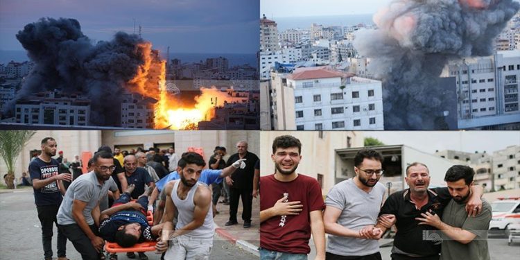 İşğalçı rejimin qırıcılarının Xan Yunisdə bir evi bombalaması nəticəsində 10 nəfər şəhid olub