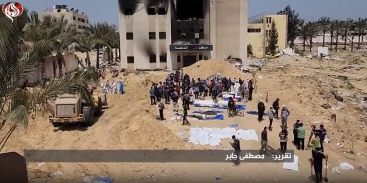 Qəzzədəki əş-Şifa xəstəxanasında 3-cü kütləvi məzarlığın aşkarlanması