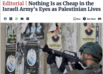 Sionist ordusunun gözündə fələstinli həyatları qədər ucuz heç nə yoxdur – “Haaretz”