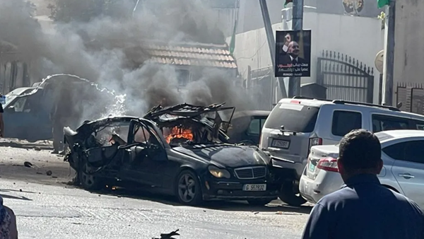 Livanda avtomobilə pilotsuz təyyarə hücumu